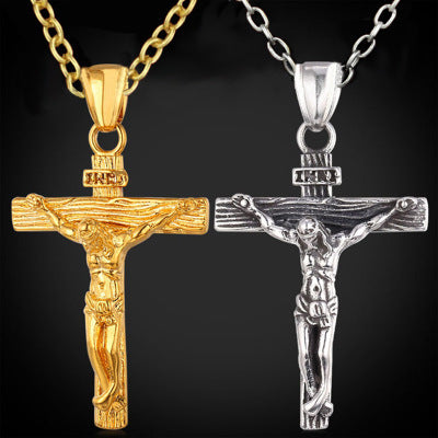 Jesus stainless steel cross necklace