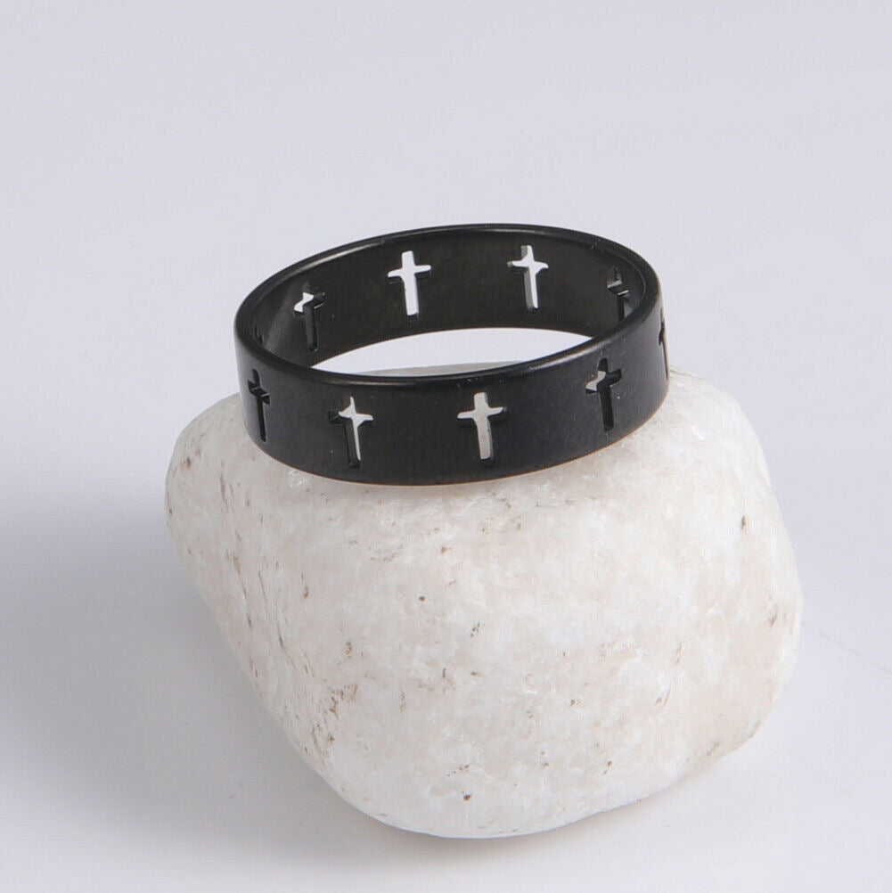 Hollow Cross Ring Men's And Women's Rings