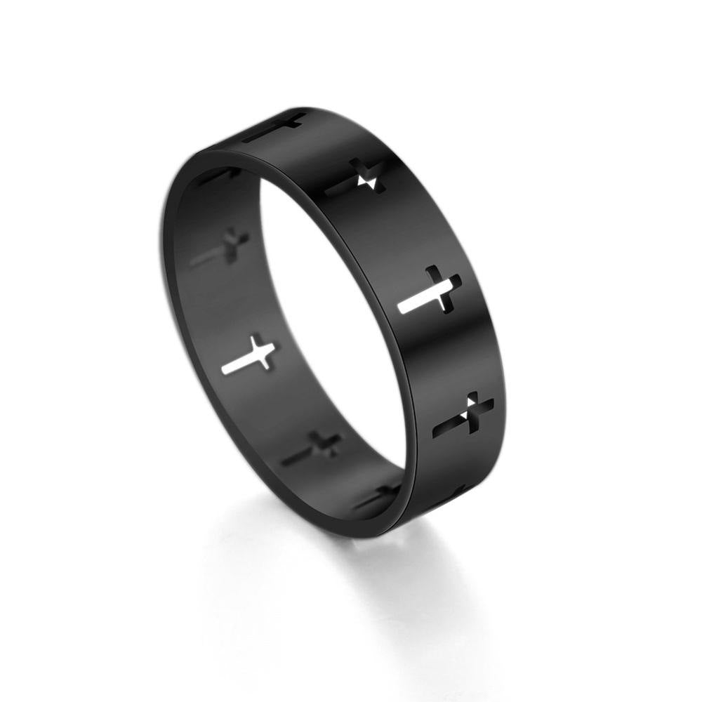 Hollow Cross Ring Men's And Women's Rings